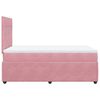 vidaXL Boxspring met matras fluweel roze 120x200 cm