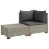 vidaXL 2 st Rieten Loungeset met Kussens GENDT Natuurlijk rattan