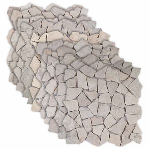 vidaXL Moza&iuml;ek Tegels Cr&egrave;mekleurig 30 x 30 cm Marmer