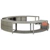 vidaXL Hottub-ombouw poly rattan grijs