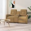 vidaXL Fauteuil 2-zits verstelbaar met bekerhouder taupe