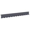 vidaXL Gazonrand 20 st 102 x 10 x 4 cm Staal Antracietkleurig