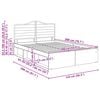 vidaXL Bedframe Grijs Sonoma 140 x 200 cm Massief grenenhout