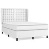 vidaXL Boxspring met matras kunstleer wit 140x190 cm