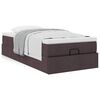 vidaXL Ottoman bed met matras 80x200cm stof donkerbruin