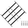 vidaXL Beveiligingsrooster voor ramen met 4 kruisbalken 3 pcs 43-74 cm