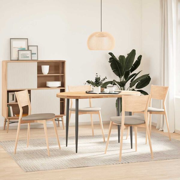 vidaXL Tafelblad 120x60x4 cm ovaal massief eikenhout