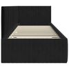 vidaXL Hoekbedframe met hoofdeinde Zwart 80 cm x 200 cm Fluweel
