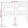 vidaXL Hoofdbord 135 cm massief grenenhout wasbruin