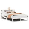vidaXL Bed met boekenkast zonder matras grenenhout wit 120x200 cm