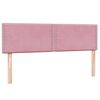 vidaXL Boxspring met matras fluweel roze 160x220 cm