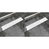 vidaXL Doucheafvoer 2 st rechthoekig bubbel 630x140 mm roestvrij staal