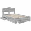 vidaXL Bedframe met hoofdeinde Grijs Sonoma 120 x 200 cm Bewerkt hout