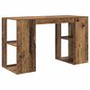 vidaXL Bureau met plank Oud Hout 130 x 50.5 x 75 cm Bewerkt hout