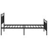 vidaXL Bedframe met hoofd- en voeteneinde metaal zwart 107x203 cm