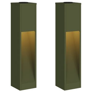 vidaXL Zonne LED Padverlichting 2 st Warmwit 18 x 18 x 80 cm