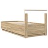 vidaXL Bedframe met hoofdeinde Sonoma Eiken 90 x 190 cm Bewerkt hout