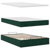 vidaXL Ottoman bed met matrassen 120x190cm fluweel donkergroen