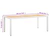 vidaXL Tuintafel 190x90x75 cm poly rattan en massief acaciahout wit