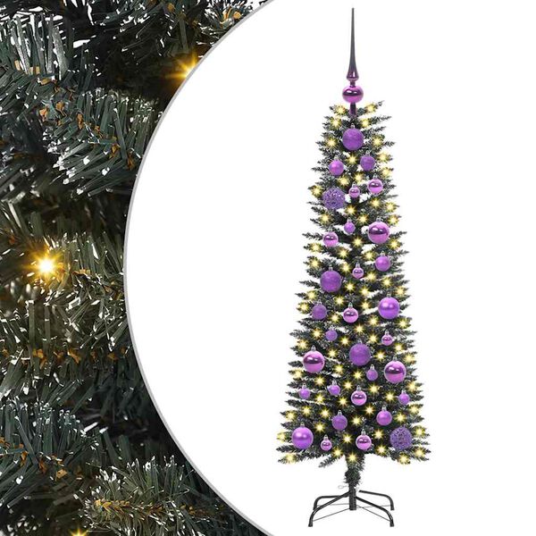 vidaXL Kunstkerstboom met 150 LED Groen 120 cm PVC en Plastic en Staal