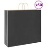 vidaXL Papieren zakken 50 st met hengsels 54x15x49 cm zwart