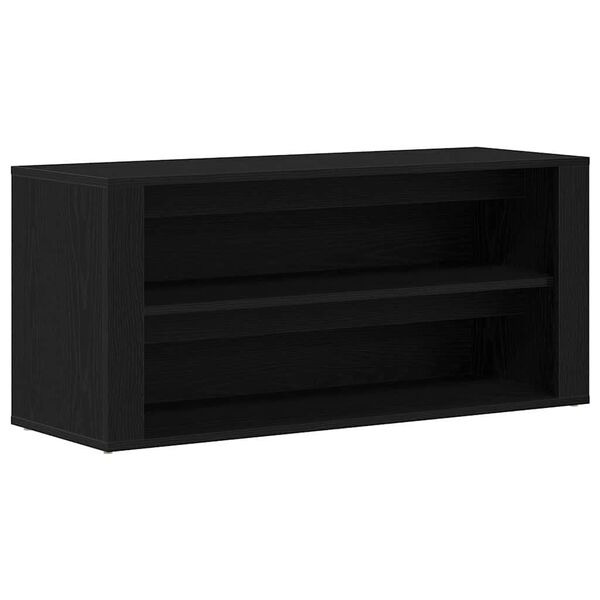 vidaXL Schoenenbank 100x35x45 cm bewerkt hout zwart eikenkleurig