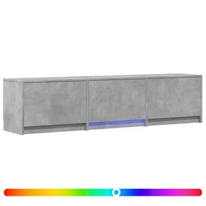 vidaXL TV-kast met LED 165x34x40 cm Beton Grijs Geconstrueerd hout