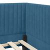 vidaXL Hoekbedframe met Matras met hoofdeinde 2 pcs Blauw Fluweel
