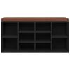 vidaXL Schoenenbank 103x30x48 cm bewerkt hout zwart