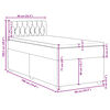 vidaXL Boxspring met matras stof donkergrijs 90x190 cm