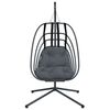 vidaXL Hangende Egg Chair met standaard antraciet staal