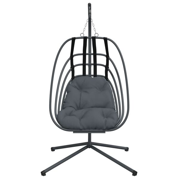 vidaXL Hangende Egg Chair met standaard antraciet staal