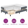 vidaXL Boxspringbed met matras Donkergrijs 200 x 200 cm Fluweel