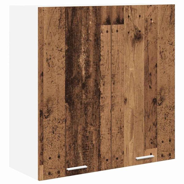 vidaXL Hangkast met opslag Oudhout 80 x 31 x 80 cm Bewerkt hout