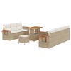 vidaXL Tuinbankenset 10 st Beige poly rattan