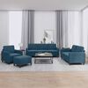 VidaXL 4-delige Loungeset fluweel blauw