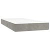 vidaXL Boxspring met matras en LED fluweel lichtgrijs 90x200 cm