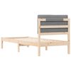 vidaXL Bedframe met Gevoerd Hoofdgedeelte Lichtgrijs 80 x 200 cm