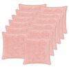 vidaXL Kussensloop 12 st HOUTEN Roze 50 x 50 cm Nep Konijnenbont