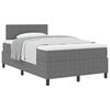 vidaXL Boxspringbed Lichtgrijs en wit. 120 x 190 cm Katoen Stof
