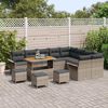 vidaXL Tuin Sofa Set met kussen met opslag met kussen 13 pcs Grijs