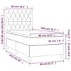 vidaXL Boxspring met matras fluweel donkergrijs 80x200 cm