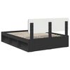 vidaXL Bedframe met hoofdeinde Zwart 150 x 200 cm Massief grenenhout