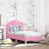 vidaXL Peuterbedframe met hoofdbord Roze 70 x 140 cm Stof