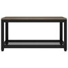 vidaXL Salontafel 90x45x45 cm MDF en ijzer grijs en zwart