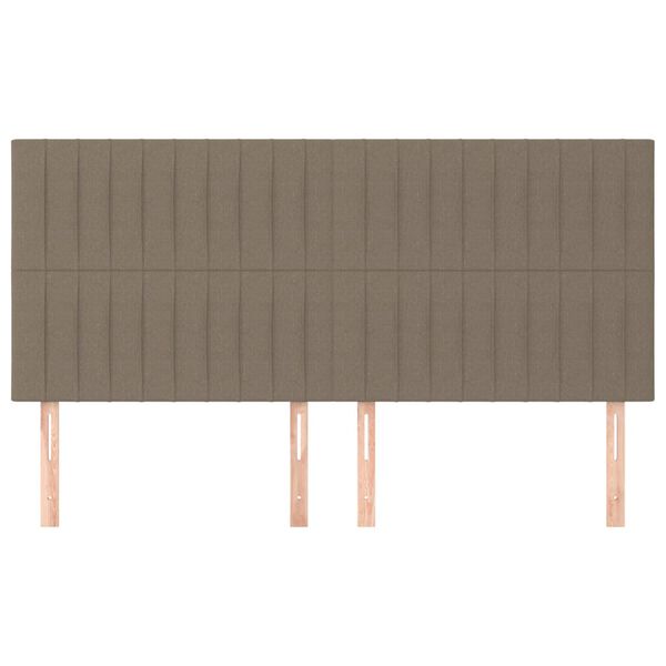vidaXL Hoofdbord taupe 180x5x118/128 cm Stof