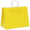 vidaXL Papieren zakken 250 st met hengsels 32x17x25 cm geel