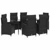 vidaXL Bank tafel set 7 st PE Rattan en Poeder-Coated Staal