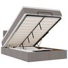 vidaXL Ottoman bed met matras 120x190 cm stof taupe