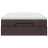 vidaXL Ottoman bed met matras 120x200cm stof donkerbruin